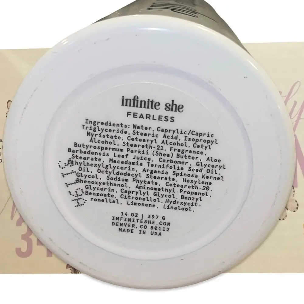 Infinite She Fearless Hydration Body Lotion Inspire NEW Margot Elena Spring 2026